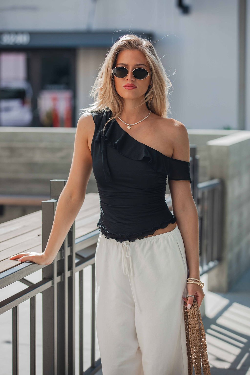 Free People Isla Off The Shoulder Top - Black