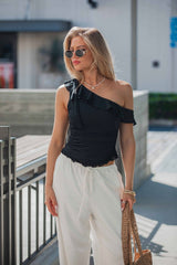 Free People Isla Off The Shoulder Top - Black