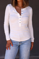 Free People Ivory Jamie Henley Top