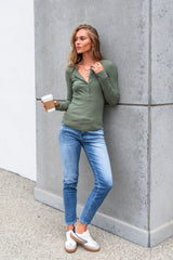 Free People Jamie Henley Top - Olive