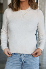 Free People Oatmeal Ever After Pullover - FINAL SALE