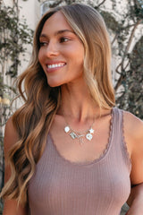 Gold Christie Multi Charm Chain Link Necklace - FINAL SALE