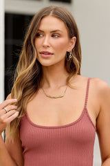 Golden Bar Pendant Necklace