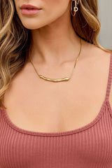 Golden Bar Pendant Necklace