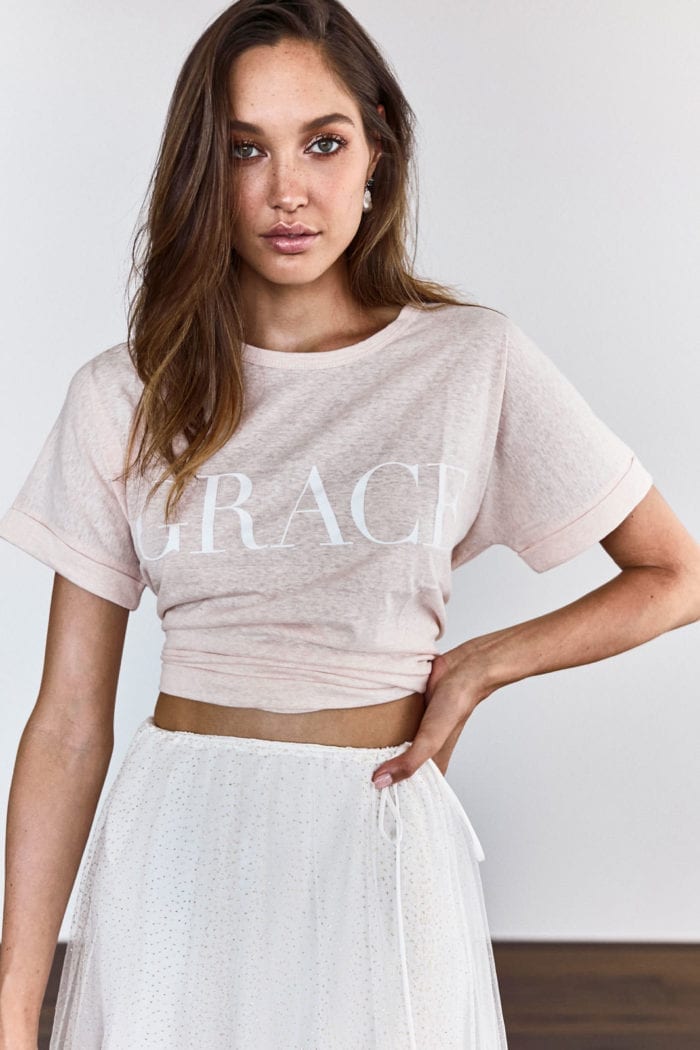 Grace Tee Grey Outlet