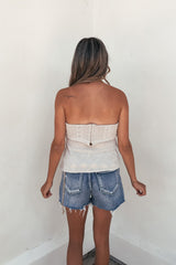 Isla Natural Lace Tube Top - FINAL SALE