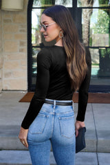 Jordan Black Square Neck Bodysuit - FINAL SALE
