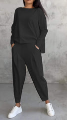 Nora | Women's 2 Piece Lounge Set Long Sleeve Top and Pants