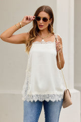 Lace Dream Cami Tank Top - Ivory