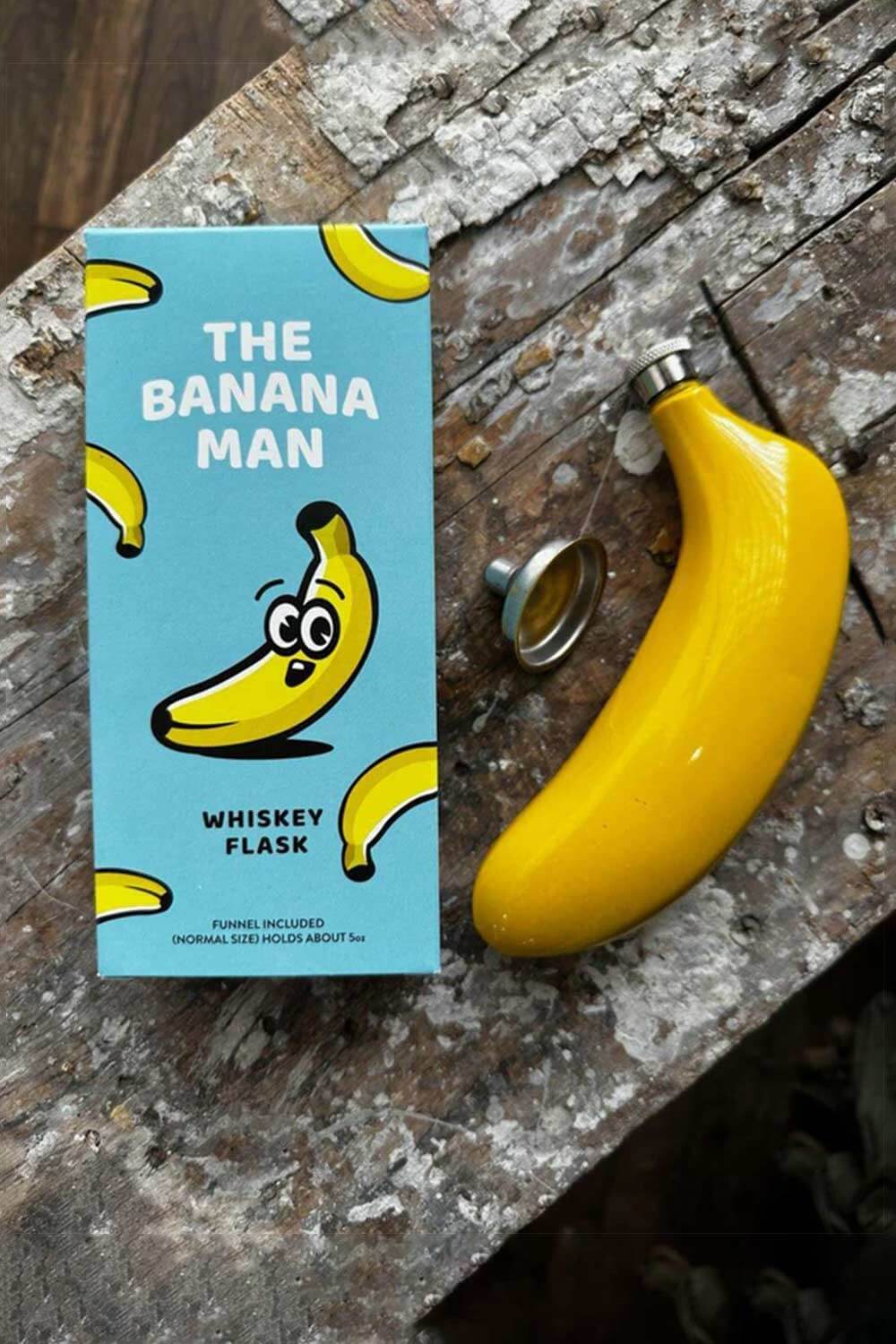 The Banana Man 5 oz Flask in Yellow | MM-BRWR-BNNMN