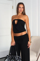 Valerie Strapless Top Black