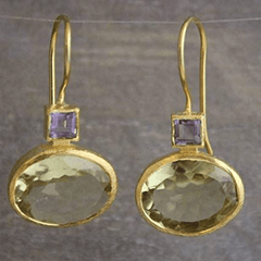 Emerelle™ | Vintage Green Crystal Gold Earrings