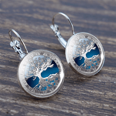 Sylvara™ | Silver Tree of Life Hoop Earrings